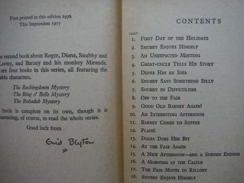 The Rilloby Fair Mystery - Hardcover - Enid Blyton - 1977 Edition