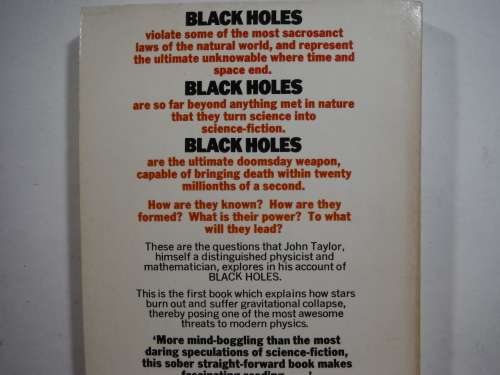 Black Holes : The End of the Universe? - Paperback - John Taylor - 1979