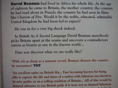 British as a Second Language - Paperback - David Bennun