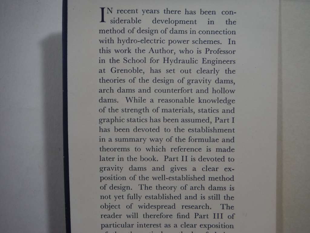 The Design of Dams - Hardcover - A.Bourgin - 1953
