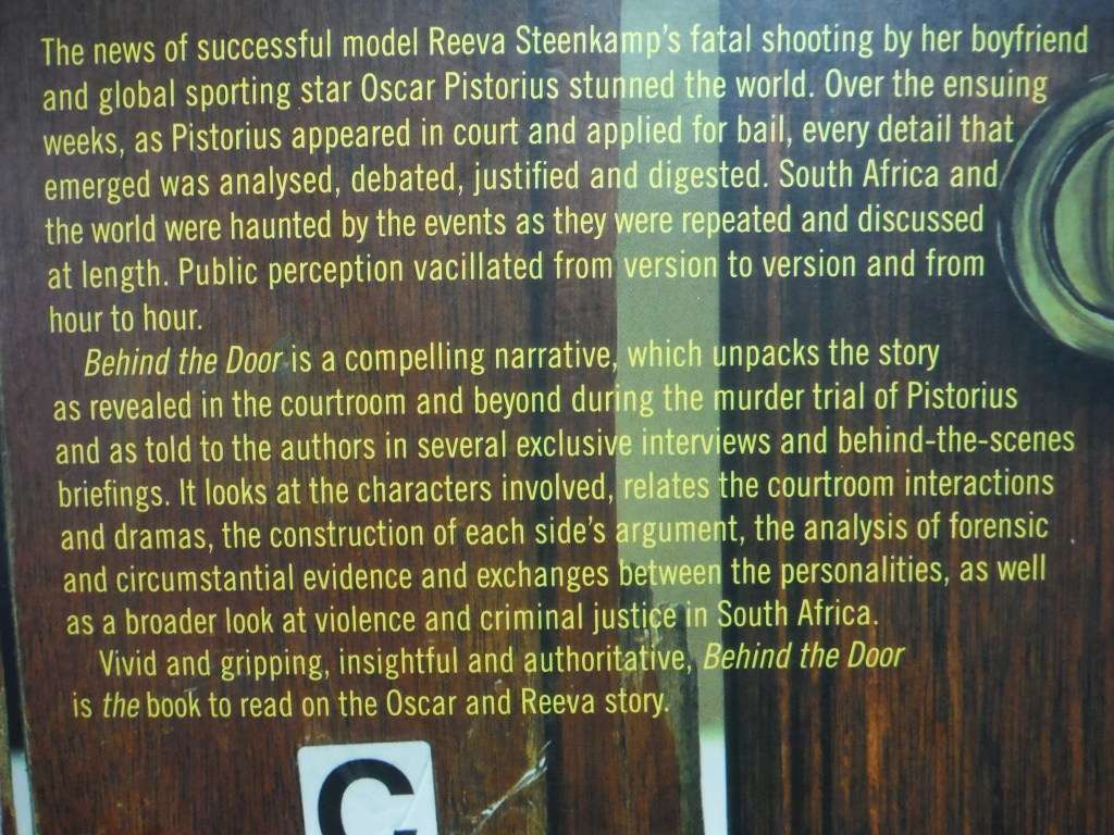 Behind the Door : The Oscar Pistorius and Reeva Steenkamp Story - Paperback - Mandy Wiener