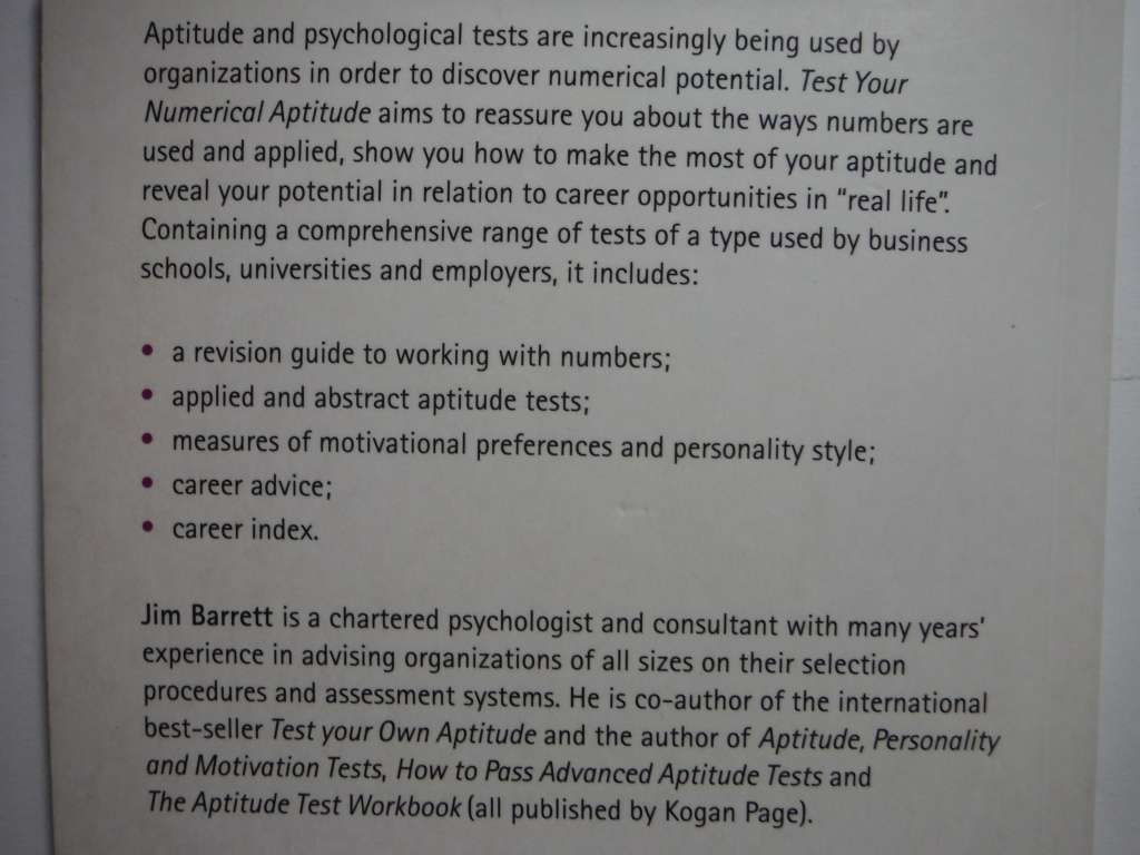 Test Your Numerical Aptitude - Paperback - Jim Barrett