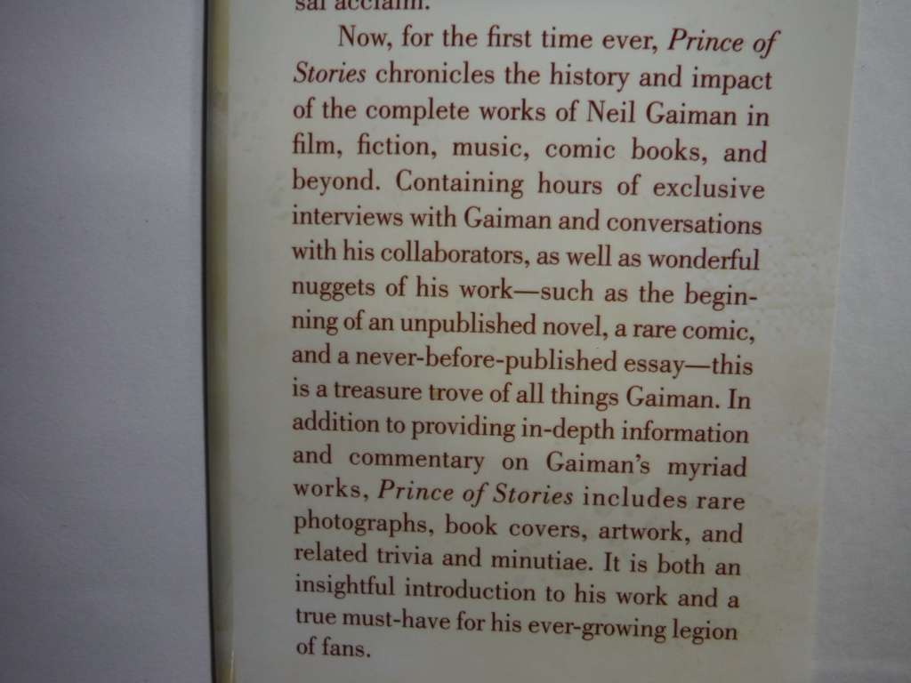 Prince of Stories : The Many Worlds of Neil Gaiman - Hardcover - Hank Wagner