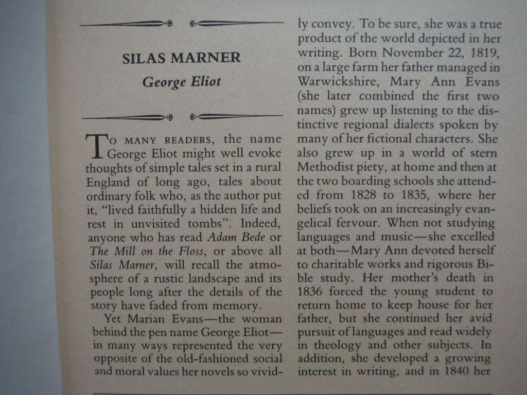 Silas Marner - Hardcover - George Eliot - Reader`s Digest