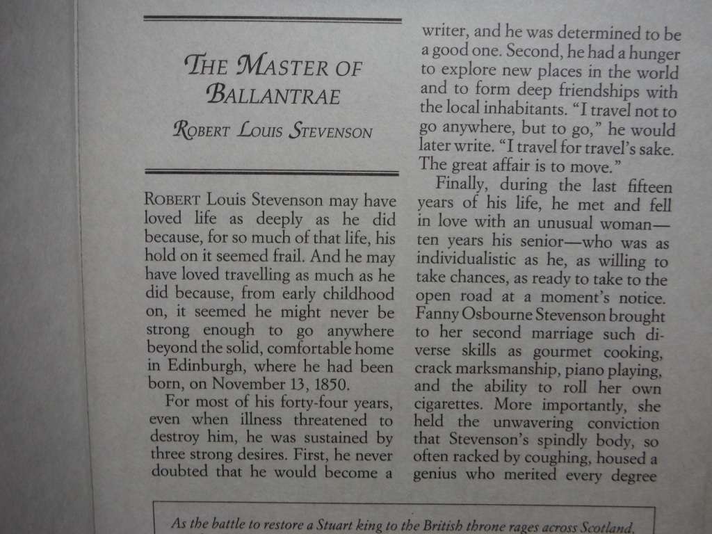 The Master of Ballantrae - Hardcover - Robert Louis Stevenson - Reader`s Digest