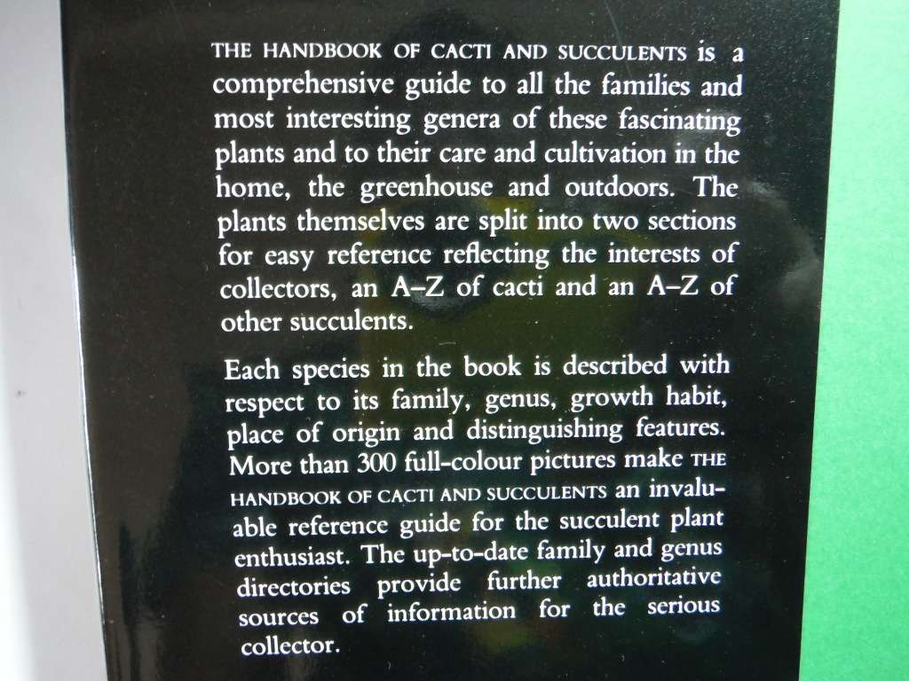 The Handbook of Cacti and Succulents - Hardcover - Clive Innes - 1988