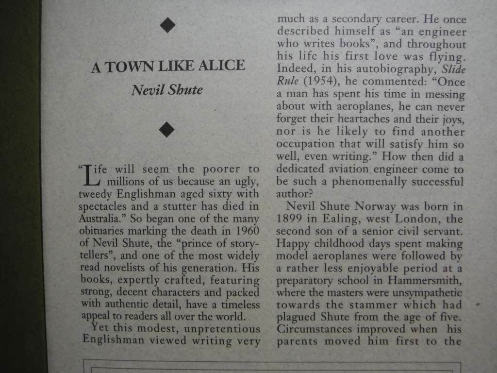 A Town Like Alice - Hardcover - Nevil Shute - Reader`s Digest