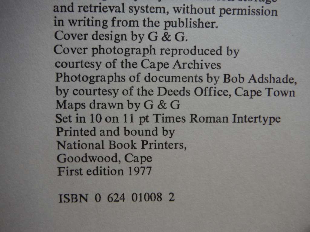 Slaves and Free Blacks at the Cape 1658-1700 - Hardcover - AJ Boeseken - 1977 First Edition