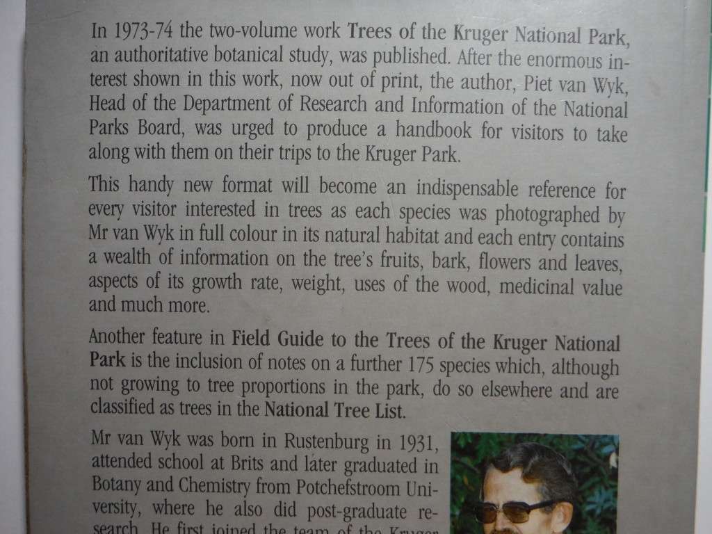 Piet van Wyk`s Field Guide to the Trees of The Kruger National Park - Paperback