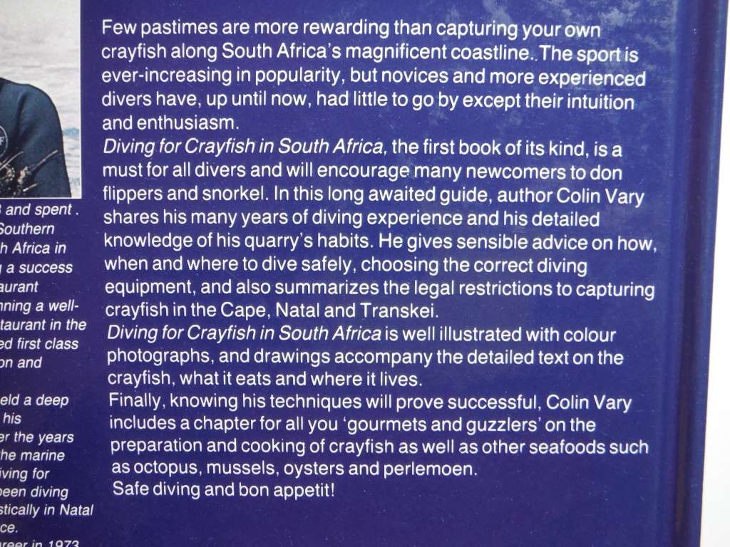 Diving for Crayfish in South Africa - Hardcover - Colin Vary - 1983 First Edition