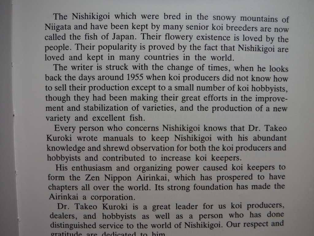 Modern Nishikigoi : Basic Varieties and Unique Koi - Hardcover - Takeo Kuroki - 1986 First Edition