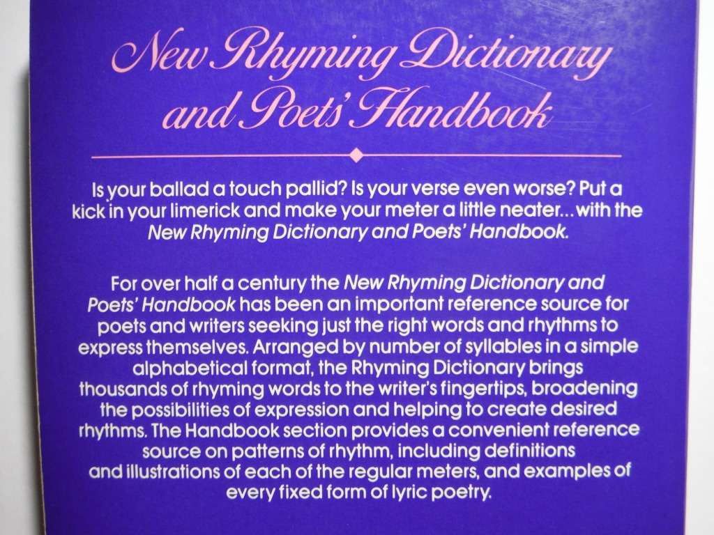 New Rhyming Dictionary and Poets` Handbook - Paperback - Burges Johnson