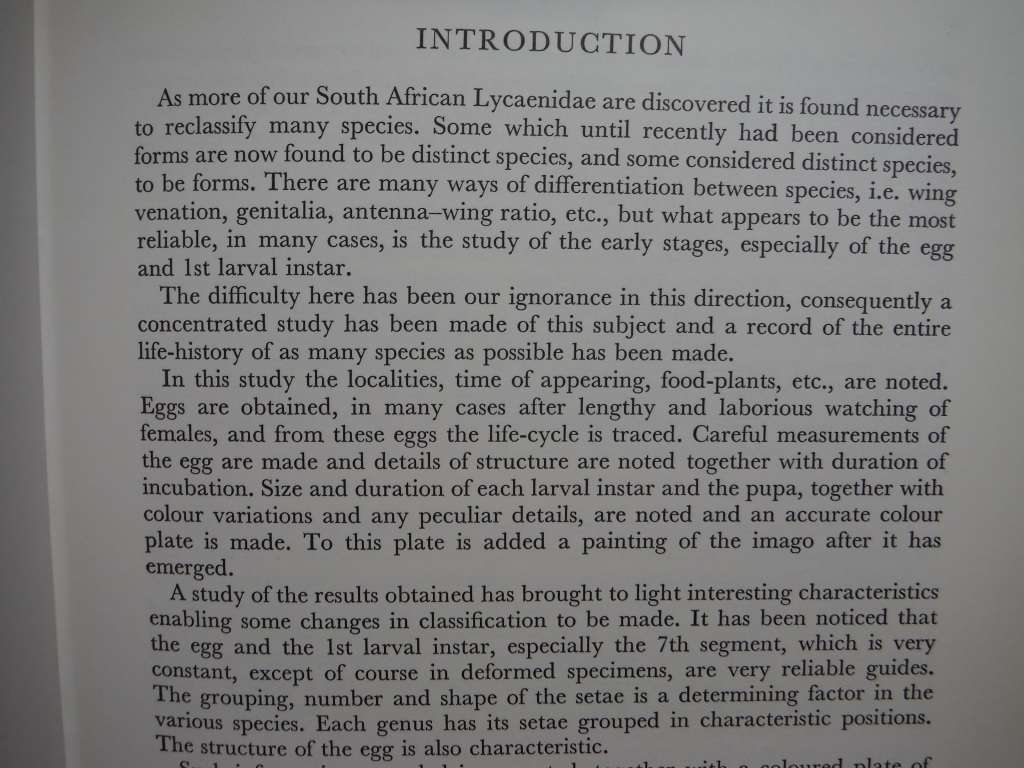 Life Histories of the South African Lycaenid Butterflies - Hardcover - Gowan C. Clark - 1971