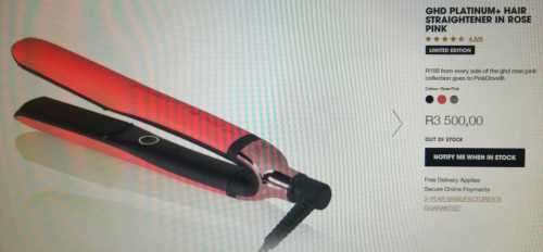 GHD PLATINUM+ HAIR STRAIGHTENER IN ROSE PINK - Urgent sale