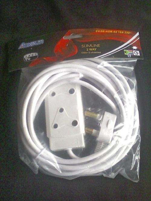 SABS APPROVED 5 Meter 2 Way Extension Cord - AOK