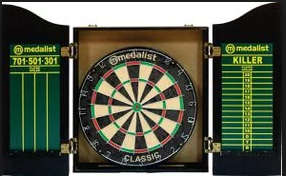 MEDALIST DARTBOARD & CABINET