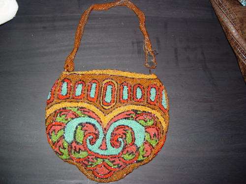 Antique beaded French handbag
