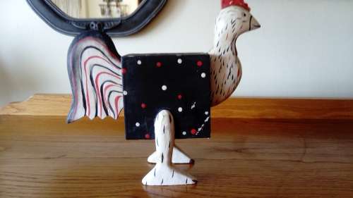 Wooden chicken money box