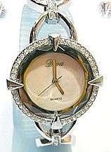 -EXQUISITE  LADIES SILVER CLIP ON   WATCH-***