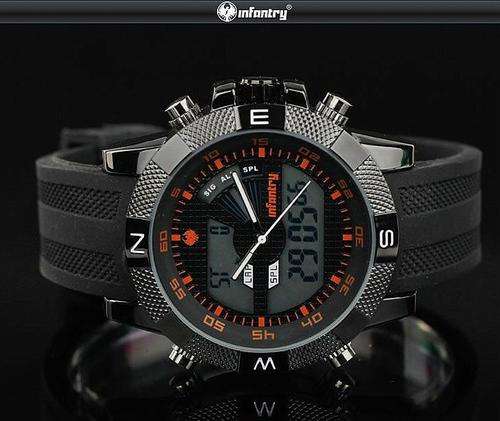 ** From Salford-UK** New INFANTRY **CHRONOGRAPH** RUBBER STRAP=FULLY LOADED !