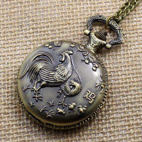 ***BRONZED COCKEREL   ** High Quality  Pocket Watch***