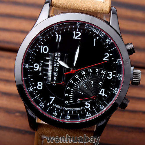 **CURREN Chronometer Style Men Analog Dial Quartz Watch-