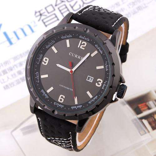 *** Curren Mens Leather  Quartz Calendar Analog Dial Wrist Watch B92U