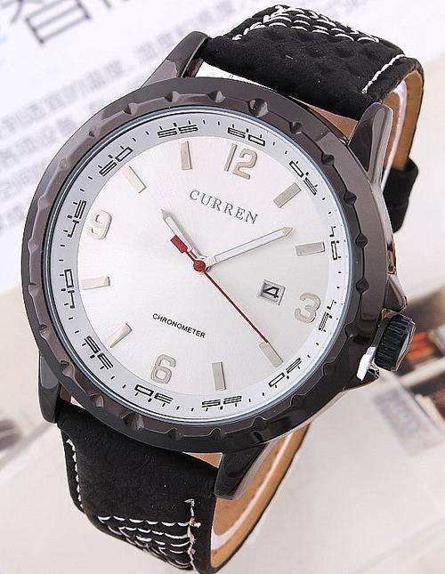 *** Curren Mens Leather  Quartz Calendar Analog Dial Wrist Watch B92U