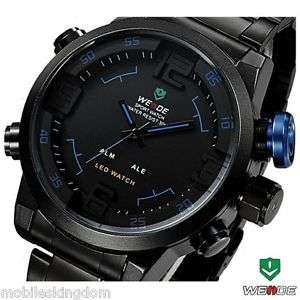 **  Luxury WEIDE  MIYOTA  LED/ANAOG  MOV'T Steel  Dual time  Watch