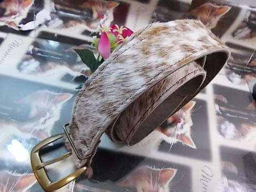 GENUINE LEATHER ** Nguni splash colored**  " QUALITY WAIST BELT-STOCK CLEARANCE!!