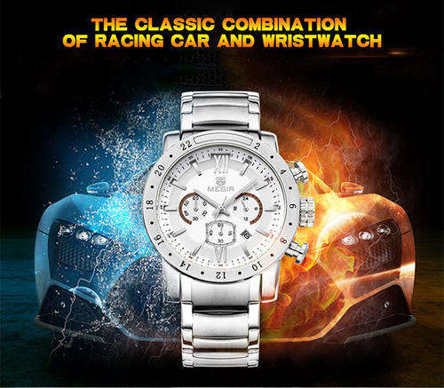 ***MEGIR Chronograph 6 Hands 24 Hours Function Men Sport Watch Luxury Watch Men Top Brand