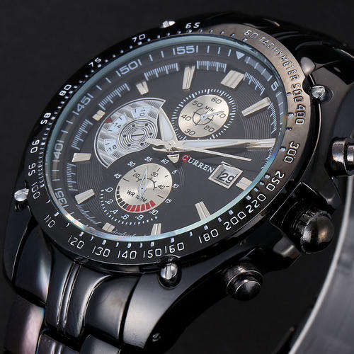 ** CLASSIC-CURREN BRAND ( M8083 )-ALL-Steel-Mens-Date-Analog-Quartz-*