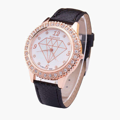 --***Womens Big Case Crytal Encrusted  Diamond  Classic Quartz Wrist Watch !!