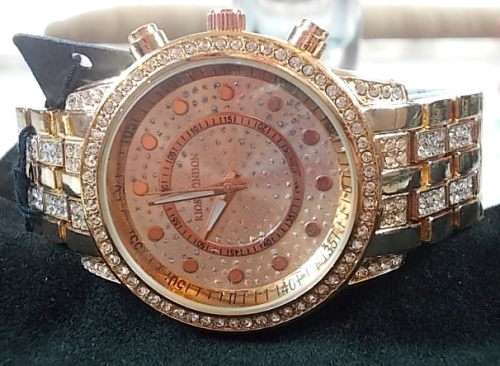 ** PRIMA**!!  DESIGNER RI0S LONDON PREMIUM QUALITY  MEN/LADIES UNISEX ROSE GOLD WATCH