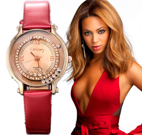 --***LADIES -SPLENDID NEW ** CRYSTAL ENCRUSTED ~Gogoey Model 044 QUARTZ  Watch  WHITE