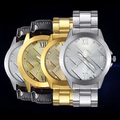 ** LADIES /MEN SILVER DESIGNER GEOMETRY STYLE STAINLESS STEEL QUARTZ WATCH**