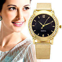 --******Womens Beautiful Crytal  Classic Quartz Wrist Watch !!