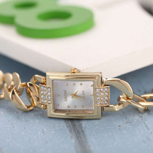 --***LADIES ** EXQUISITE FINISH ** CALDI GOLD QUARTZ DRESS WATCH**