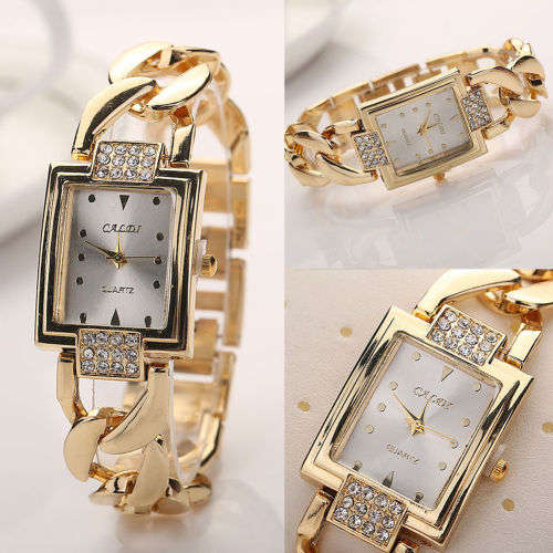 --***LADIES ** EXQUISITE FINISH ** CALDI GOLD QUARTZ DRESS WATCH**
