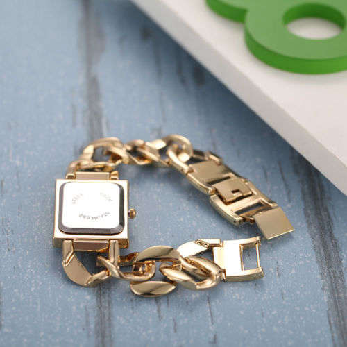 --***LADIES ** EXQUISITE FINISH ** CALDI GOLD QUARTZ DRESS WATCH**