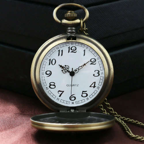 ** Star Trek Necklace Blue Quartz Pocket Watch Vintage Steampunk Pendant  *