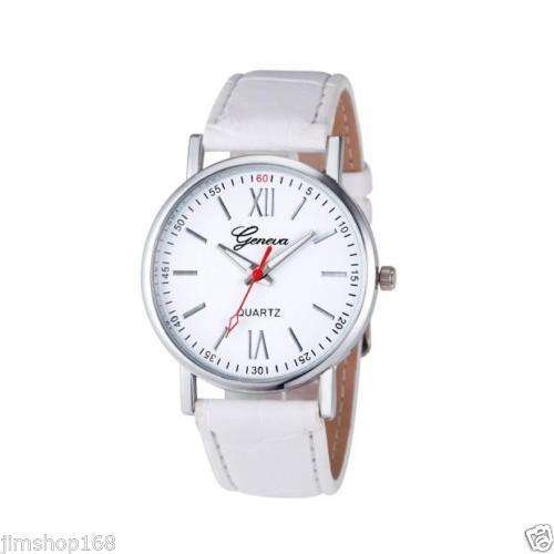 --***LADIES ** HOT FASHION ** RED POINTER GENEVA ~  QUARTZ WATCH** LEATHER  STRAP