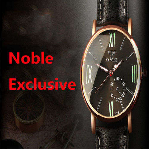 ***Men Mode  Stainless Steel Sports Noctilucent  Quartz Wrist Watch Brown Leather Band