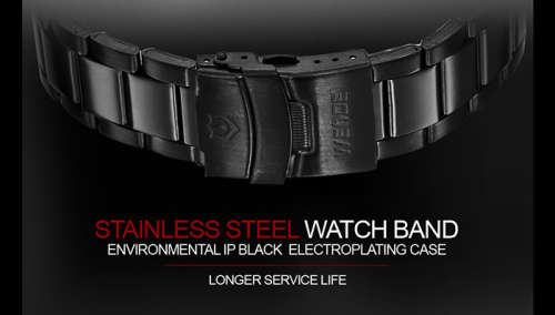 **  Luxury  WEIDE  Steel  Dual time  Watch