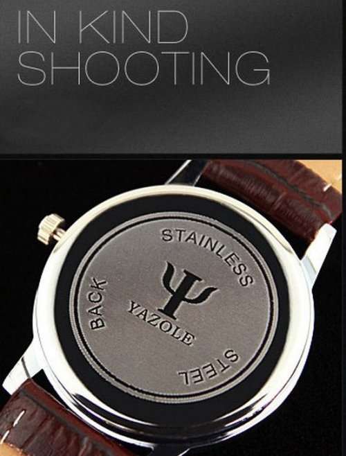 ***Men Mode  GOLD CASE Luxury  Quartz Wrist Watch Black Leather Band