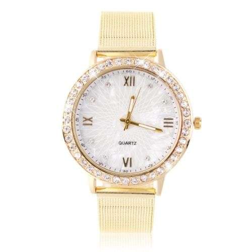 -***LADIES **FINE DETAILED CLASSY  ROMAN NUMERALS CRYSTAL ENCRUSTED  WATCH !!