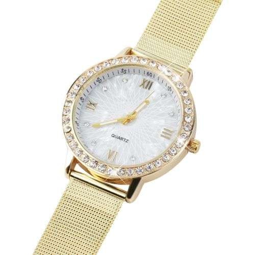 -***LADIES **FINE DETAILED CLASSY  ROMAN NUMERALS CRYSTAL ENCRUSTED  WATCH !!