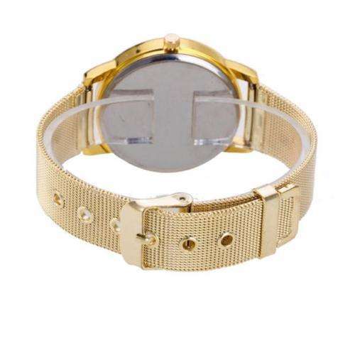 --***Womens  Gold Mesh Belt  Classic Quartz Stainless Steel Wrist Watch !!