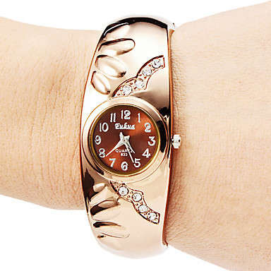 --***LADIES ** HOT FASHION *BRONZE BANGLE **QUARTZ WATCH**