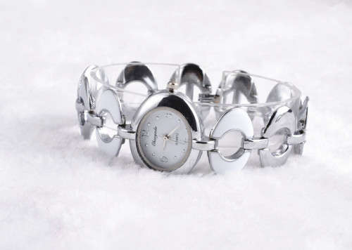 --***LADIES **EXQUISITE CHAOYADA *SILVER BANGLE **QUARTZ WATCH**